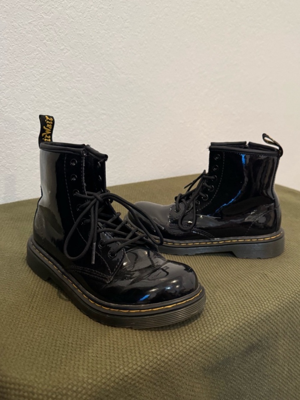 Dr. Martens 1460 Patent Black Combat Boots US 3